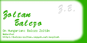 zoltan balczo business card