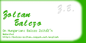 zoltan balczo business card